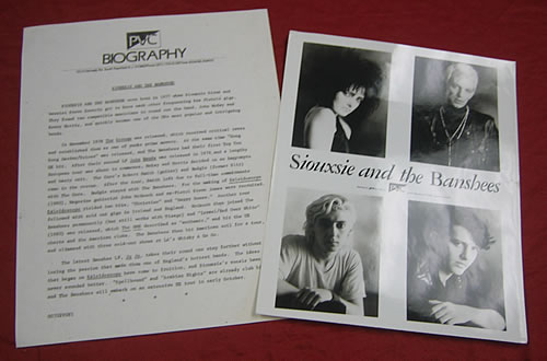 Siouxsie & The Banshees Ju Ju media press pack US SIOPPJU339784