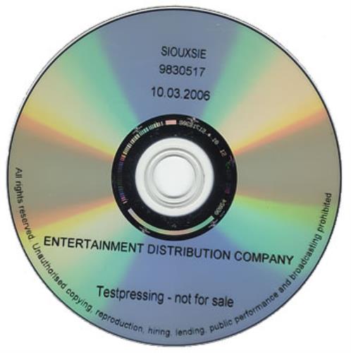 Siouxsie & The Banshees Nocturne promo DVD-R UK SIODRNO362413