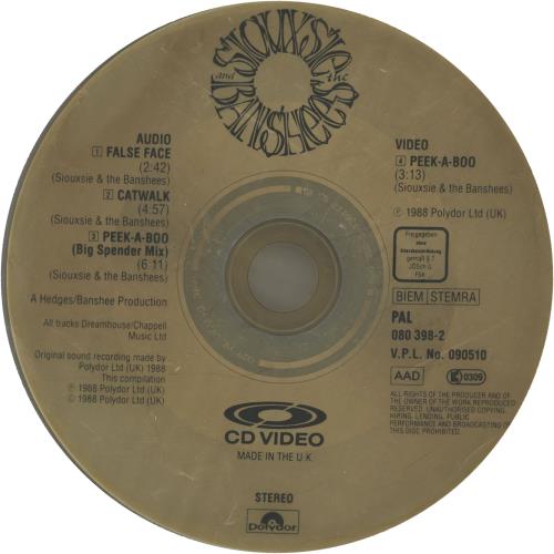 Siouxsie & The Banshees Peek A Boo - C.D.Video CD single (CD5 / 5") UK SIOC5PE20541