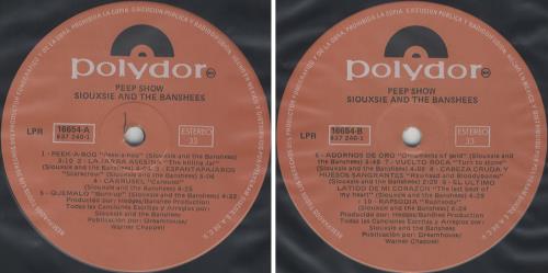 Siouxsie & The Banshees Peep Show vinyl LP album (LP record) Mexican SIOLPPE180754