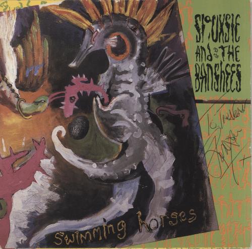 Siouxsie & The Banshees Swimming Horses - Autographed 7" vinyl single (7 inch record / 45) UK SIO07SW749298