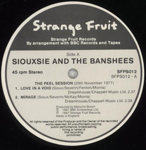 Siouxsie & The Banshees The Peel Sessions 12" vinyl single (12 inch record / Maxi-single) UK SIO12TH102203