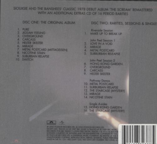 Siouxsie & The Banshees The Scream - Deluxe Edition 2 CD album set (Double CD) UK SIO2CTH337263