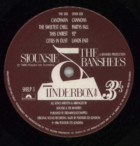 Siouxsie & The Banshees Tinderbox - EX vinyl LP album (LP record) UK SIOLPTI738022