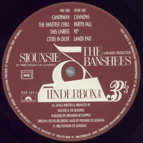 Siouxsie & The Banshees Tinderbox - EX vinyl LP album (LP record) French SIOLPTI824760
