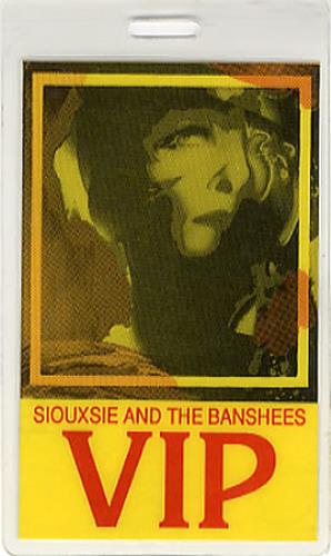 Siouxsie & The Banshees VIP Tour Pass tour pass UK SIOTPVI350369
