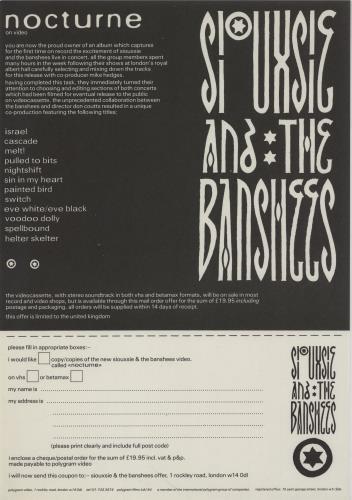 Siouxsie & The Banshees Nocturne UK 2-LP vinyl record set