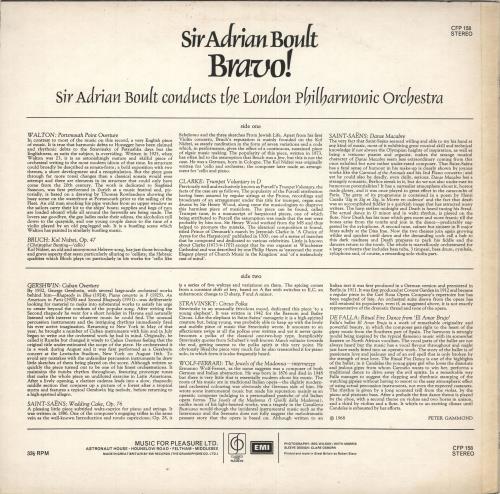 Sir Adrian Boult Bravo! vinyl LP album (LP record) UK YQSLPBR711626