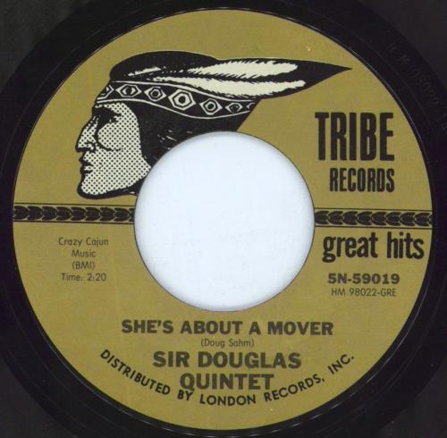 Sir Douglas Quintet She's About A Mover 7" vinyl single (7 inch record / 45) US SDQ07SH807603