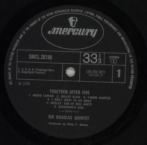 Sir Douglas Quintet Together After Five vinyl LP album (LP record) UK SDQLPTO869537