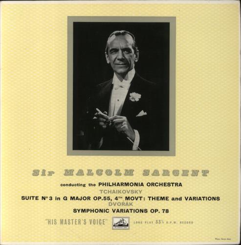 Sir Malcolm Sargent Suite No. 3 In G Major, Op. 55, 4th Movt: Theme And Variations; Symphonic Variations, Op. 78 vinyl LP album (LP record) UK YI0LPSU862584