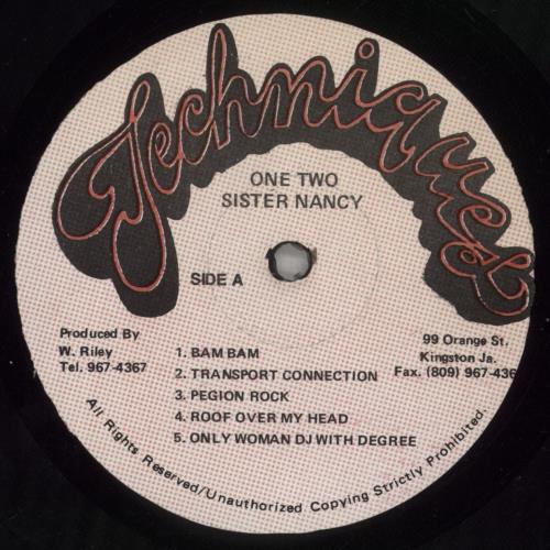 Sister Nancy One,Two -  Misprint 12" vinyl single (12 inch record / Maxi-single) Jamaican 5IS12ON875022