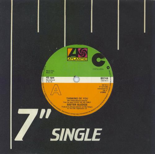 Sister Sledge Thinking Of You 7" vinyl single (7 inch record / 45) UK SLE07TH571253