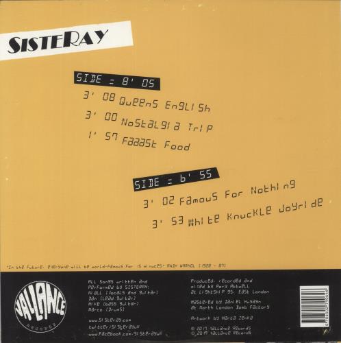 Sisteray 15 Minutes + Autographed 12" vinyl single (12 inch record / Maxi-single) UK YJ012MI887759