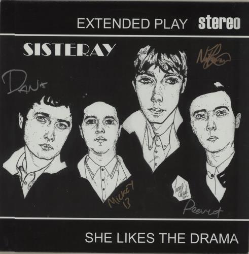 Sisteray She Likes The Drama - White Vinyl - Autographed 12" vinyl single (12 inch record / Maxi-single) UK YJ012SH680852