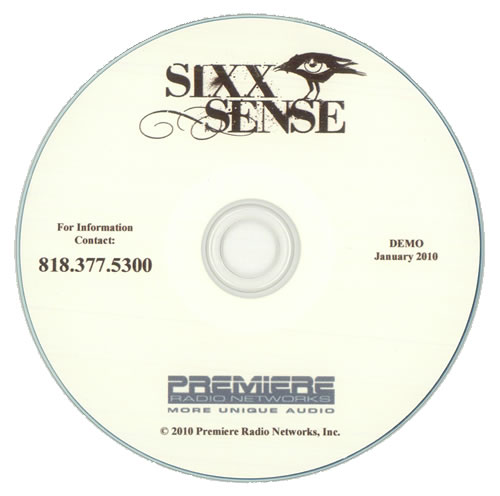 Sixx:AM Sixx Sense CD-R acetate US 6AMCRSI501948
