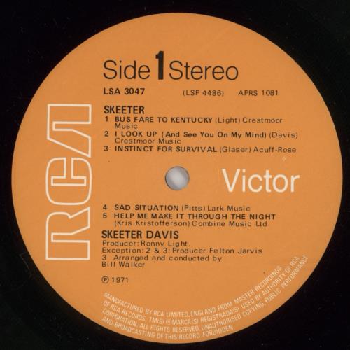 Skeeter Davis Skeeter vinyl LP album (LP record) UK SK5LPSK484204