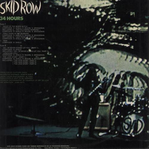 Skid Row (70s) 34 Hours - 1st vinyl LP album (LP record) Spanish KIWLPHO868486