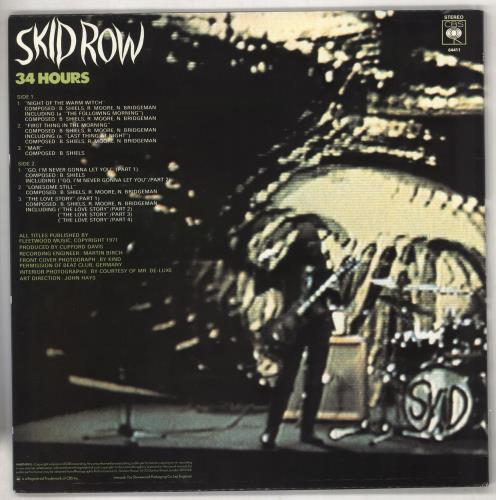 Skid Row (70s) 34 Hours - graduated orange label vinyl LP album (LP record) UK KIWLPHO738697