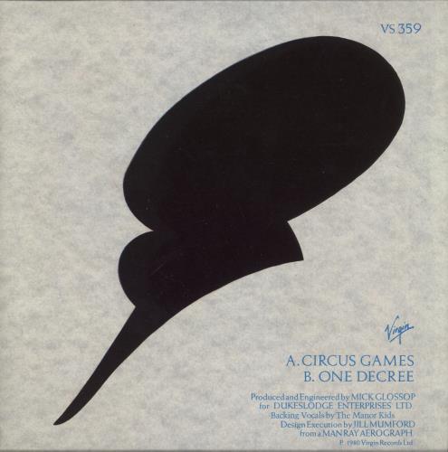 Skids Circus Games + Poster 7" vinyl single (7 inch record / 45) UK SKD07CI724672