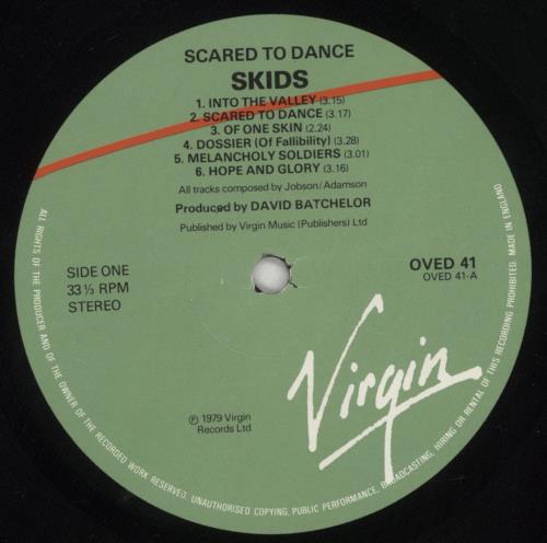 Skids Scared To Dance vinyl LP album (LP record) UK SKDLPSC143954