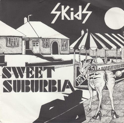 Skids Sweet Suburbia - Autographed + P/S 7" vinyl single (7 inch record / 45) UK SKD07SW812305