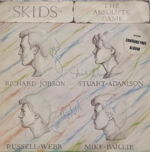 Skids The Absolute Game - Autographed vinyl LP album (LP record) UK SKDLPTH172494