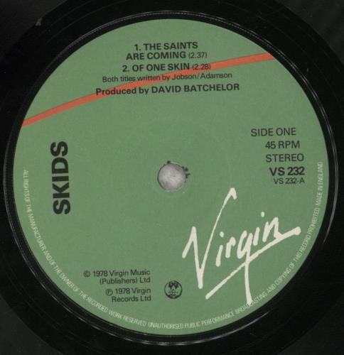 Skids Wide Open EP - P/S - EX 7" vinyl single (7 inch record / 45) UK SKD07WI886866