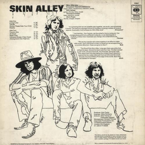 Skin Alley Skin Alley vinyl LP album (LP record) UK S/ALPSK743331