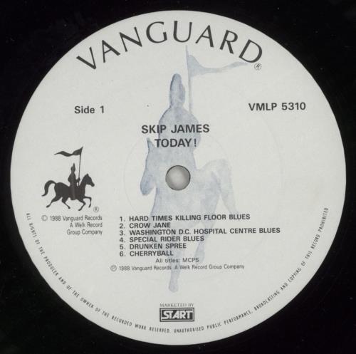 Skip James Today! vinyl LP album (LP record) UK SJ-LPTO871726