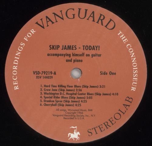 Skip James Today! vinyl LP album (LP record) US SJ-LPTO878466