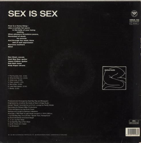 Skrapyard Sex Is Sex 12" vinyl single (12 inch record / Maxi-single) UK S0P12SE413570