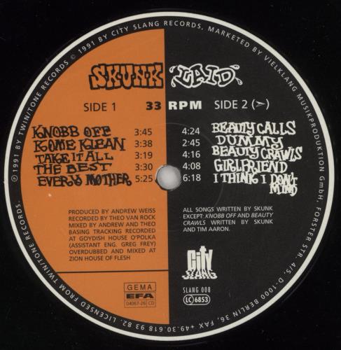 Skunk Laid vinyl LP album (LP record) German WV-LPLA867646