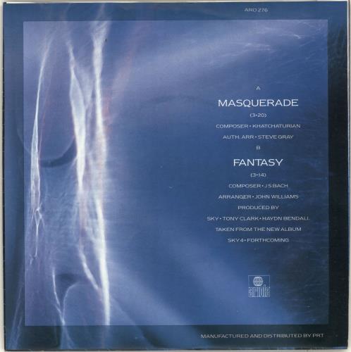 Sky (John Williams) Masquerade 7" vinyl single (7 inch record / 45) UK SKY07MA688414