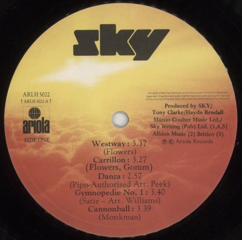 Sky (John Williams) Sky + stickered sleeve vinyl LP album (LP record) UK SKYLPSK771318