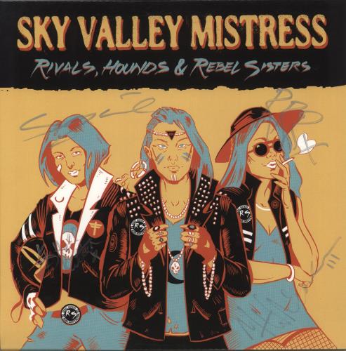 Sky Valley Mistress Rivals, Hounds & Rebel Sisters - Red Vinyl - Autographed 12" vinyl single (12 inch record / Maxi-single) UK 63312RI880352