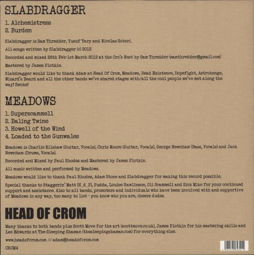 Slabdragger Slabdragger / Meadows 12" vinyl single (12 inch record / Maxi-single) UK 6XC12SL875130