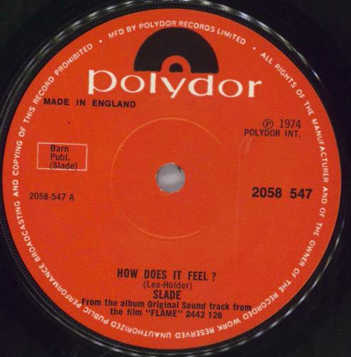 Slade How Does It Feel - Picture Sleeve 7" vinyl single (7 inch record / 45) UK SDE07HO822962