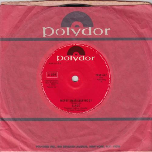 Slade Merry Xmas Everybody - Solid 7" vinyl single (7 inch record / 45) US SDE07ME648259