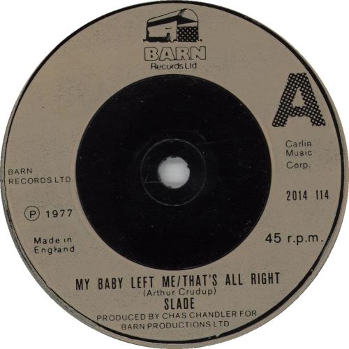Slade My Baby Left Me But That's Alright Mama - P/S 7" vinyl single (7 inch record / 45) UK SDE07MY363590
