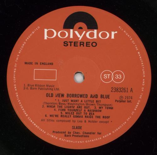Slade Old New Borrowed And Blue vinyl LP album (LP record) UK SDELPOL171298