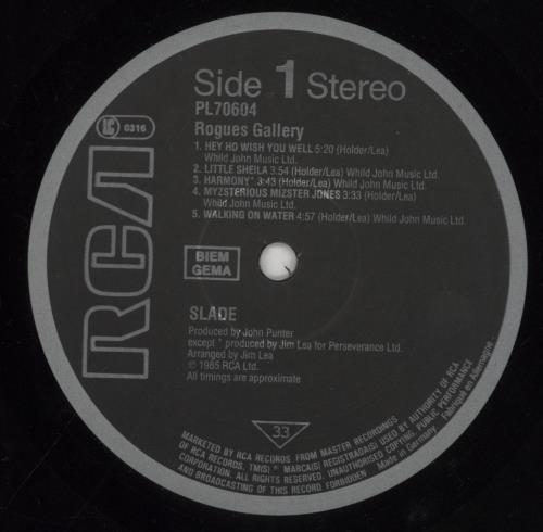 Slade Rogues Gallery vinyl LP album (LP record) German SDELPRO854844