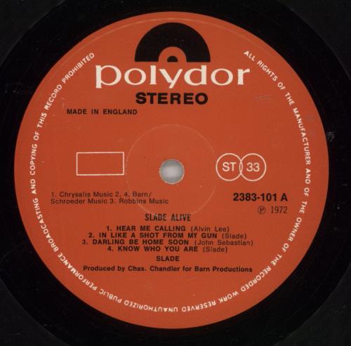 Slade Slade Alive! - VG vinyl LP album (LP record) German SDELPSL801930