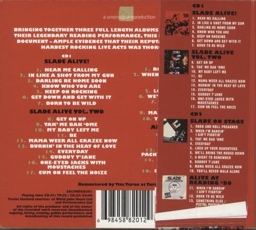 Slade Slade Alive: The Live Anthology 2 CD album set (Double CD) UK SDE2CSL398435