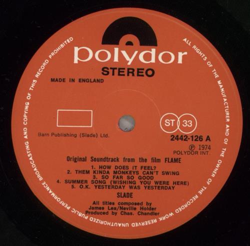 Slade Slade In Flame - EX vinyl LP album (LP record) UK SDELPSL661891