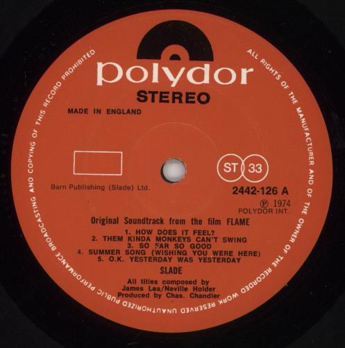 Slade Slade In Flame - Hype stickered - EX vinyl LP album (LP record) UK SDELPSL750948