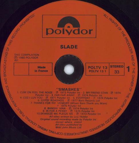 Slade Slade Smashes vinyl LP album (LP record) French SDELPSL516167