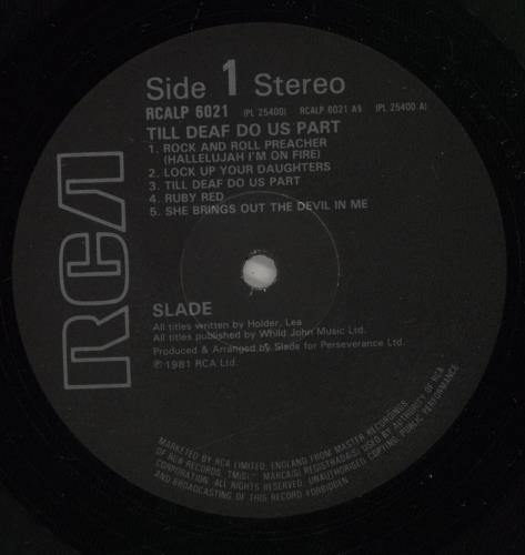 Slade Till Deaf Do Us Part - EX vinyl LP album (LP record) UK SDELPTI648837