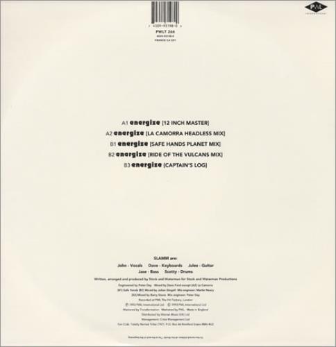 Slamm Energize 12" vinyl single (12 inch record / Maxi-single) UK AMM12EN162208