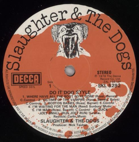 Slaughter & The Dogs Do It Dog Style - matte p/s - VG vinyl LP album (LP record) UK S&DLPDO859902